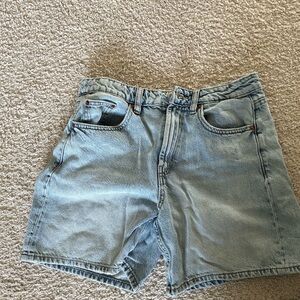 Zara high waisted mom denim shorts